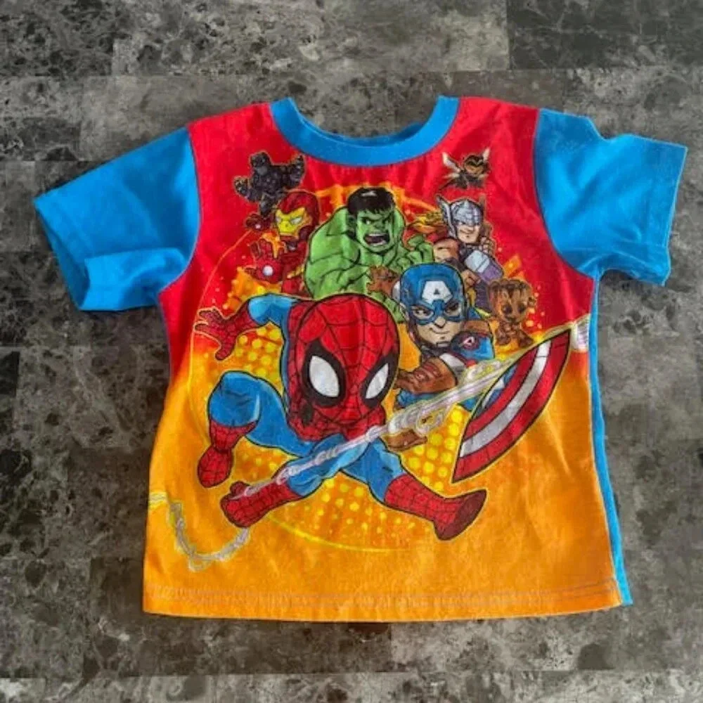 Marvel Super Hero Adventures Avengers Toddler Boys 2-Piece Pajama Set, Size 5T